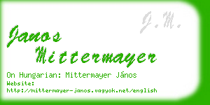 janos mittermayer business card